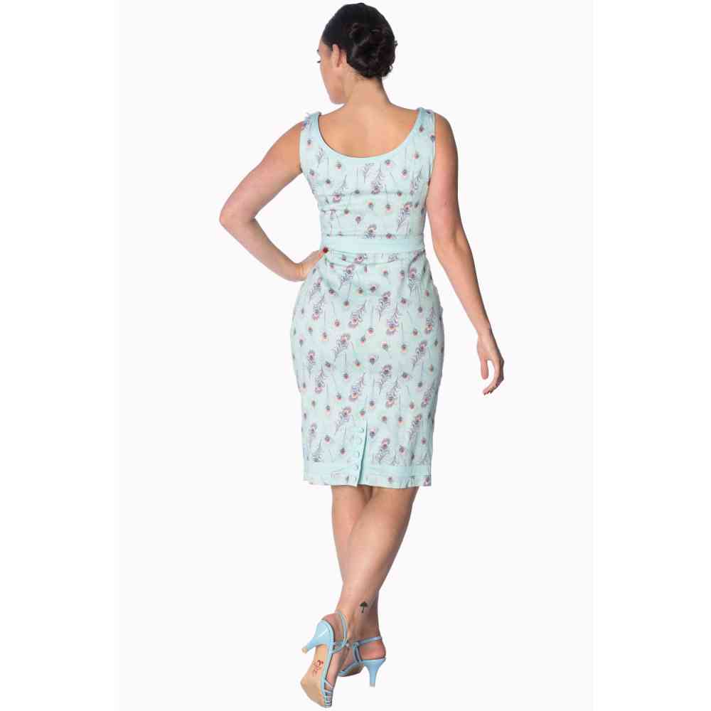 Dancing Days - PEACOCK Bleistift kleid - Blau